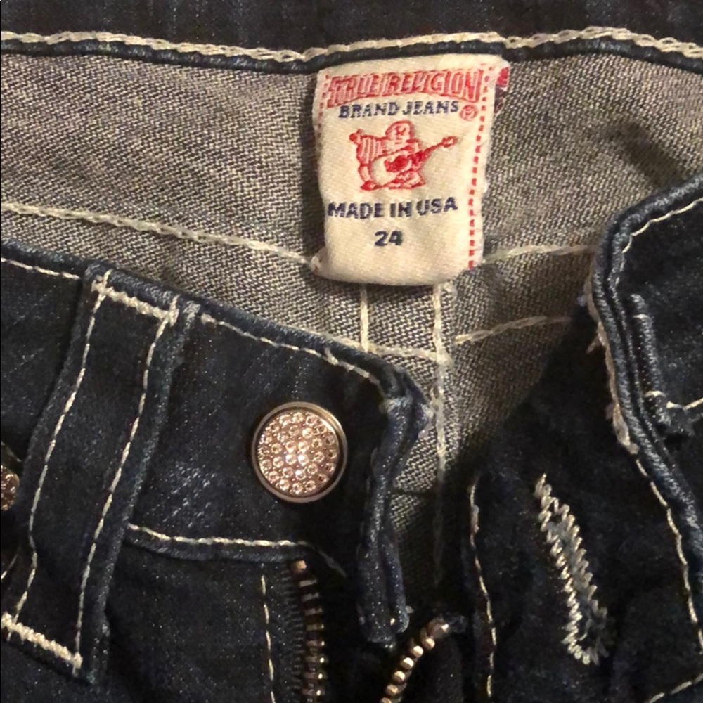 Cropped dark denim True Religions